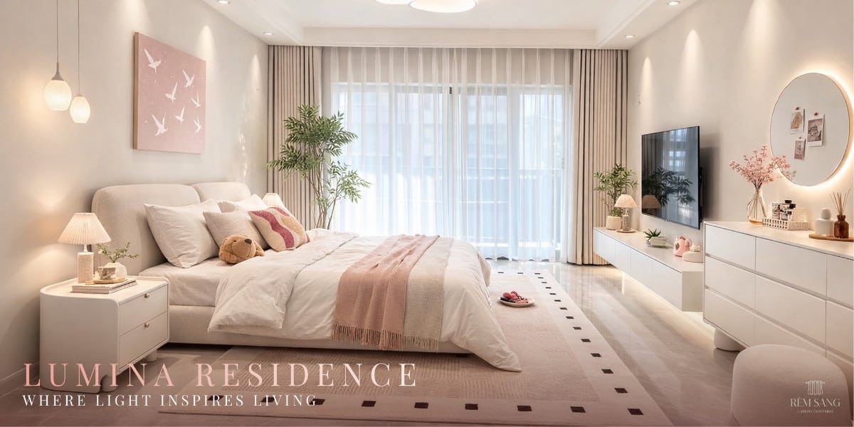 Lumina Residence 1 Hệ rèm cửa cao cấp Rèm Sang tại dự án Lumina Residence